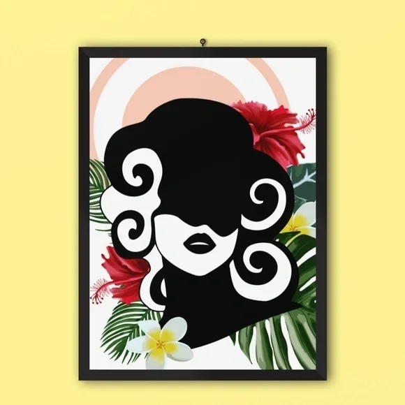 Modern Wall Art Print Tropical Woman Unframed - Picture 7 of 16